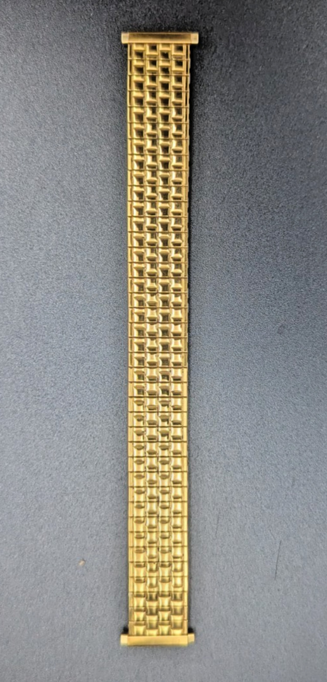 Speidel Gold Twist O Flex Stainless Steel Mens Watch Band